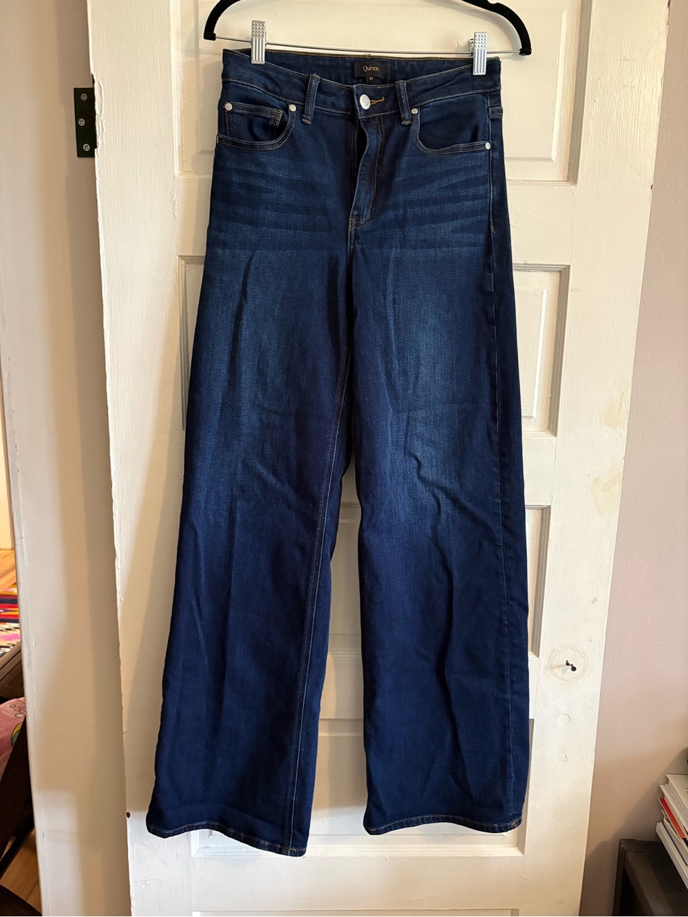 Quince Dark Wash Bella  Wide-Leg Jeans 27
